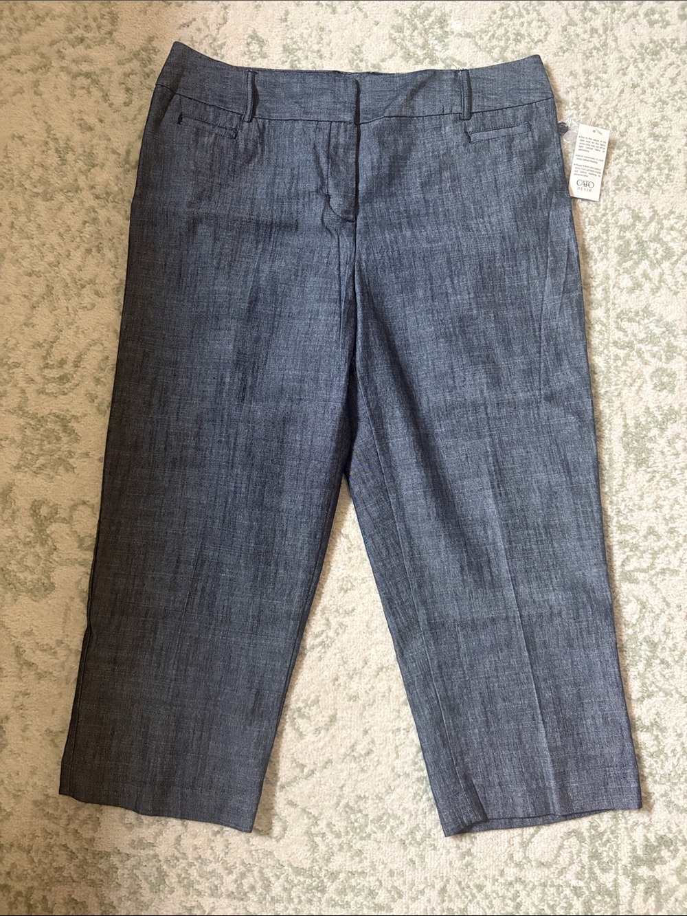 Women's Cropped Dress Pants in Bluish Gray by Chico's